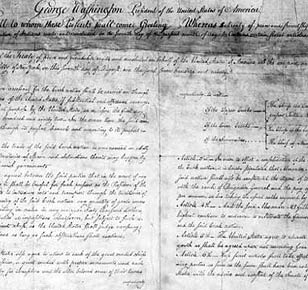 Secret articles from the Treaty of New York, 1790