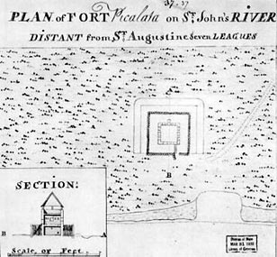 Plan of Fort Picalata on St. Johns River