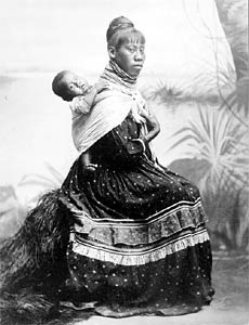 Seminole woman and child, circa 1905