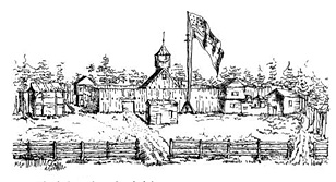 Sketch of Fort King by Lt. Sprague