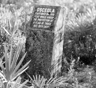 Monument on spot of Osceola's capture