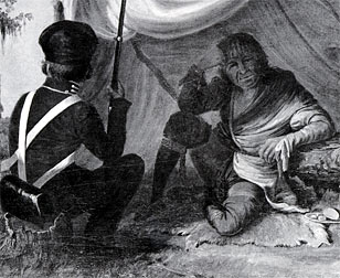 A Seminole captive, misidentified as Osceola, possibly Coacoochee