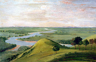 Junction of the Red River and Washita, by Catlin