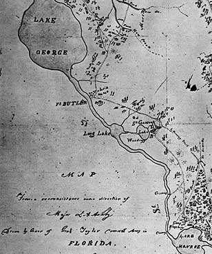 Reconnaisance map from the Second Seminole War