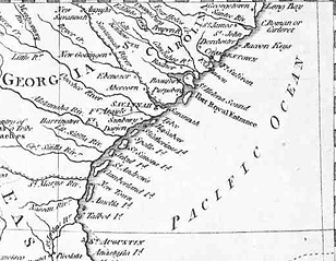 Map showing Gullah and Geechee country