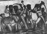 Detail from engraving of Massacre of the Whites by Indians and Blacks in Florida, 1836