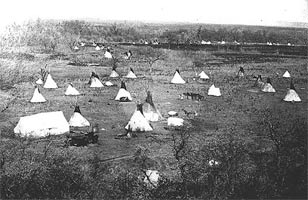 A Comanche Village in the Indian Territory