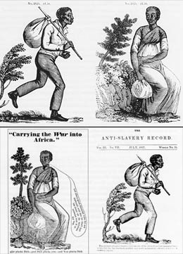 Type specimens of runaway slaves, and the ads they were used to depict them