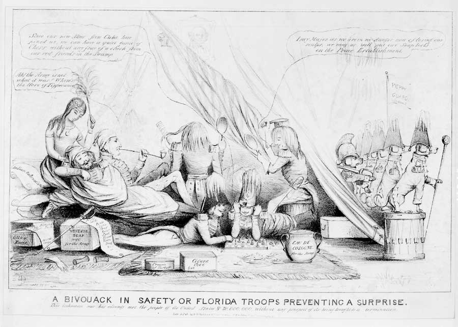 A bivouack in safety or Florida troops preventing a surprise attack
