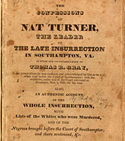 The Confessions of Nat Turner, title page, 1832