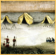 Detail of a tent from Soldiers in Camp, Picolata, Florida