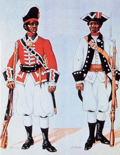 Black militia of the Spanish colonial army