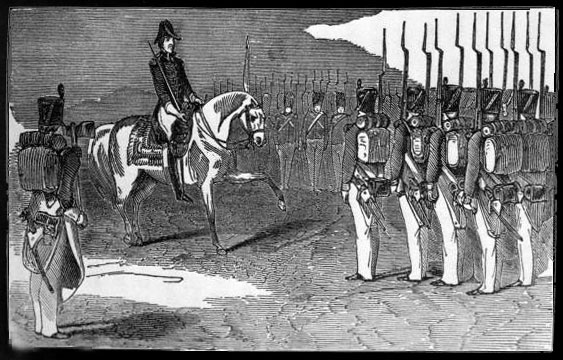 Jackson reviews troops in the First Seminole War