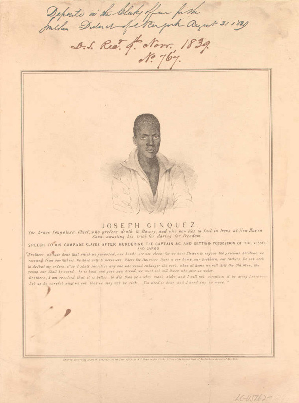 Joseph Cinquez, Congolese leader of the Amistad rebellion