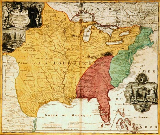 Claims of European powers in North America, 1730