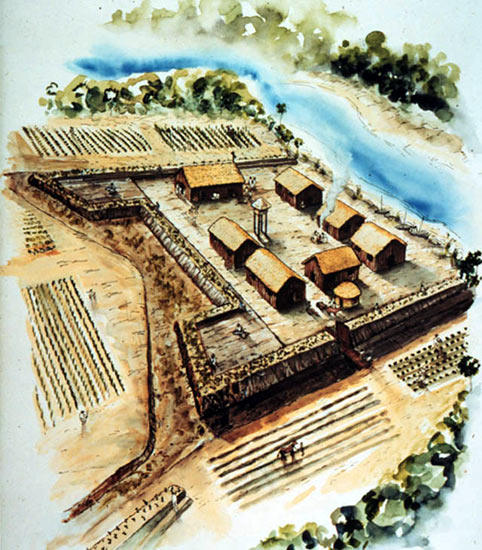 Fort Mose, artist's rendering