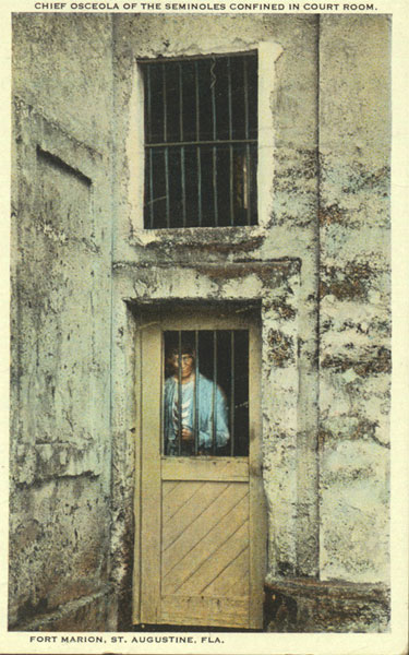 Postcard of Osceola's imprisonment