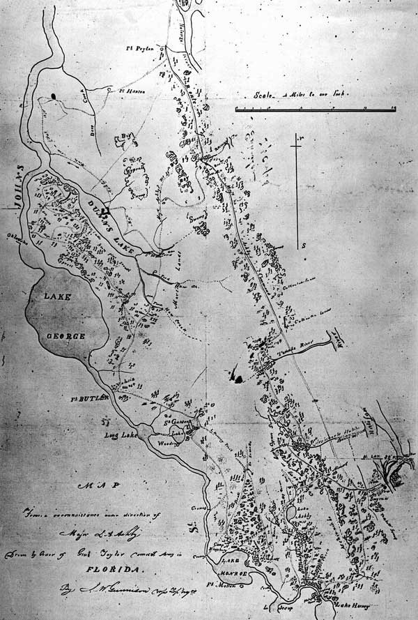 Reconnaisance map from the Second Seminole War