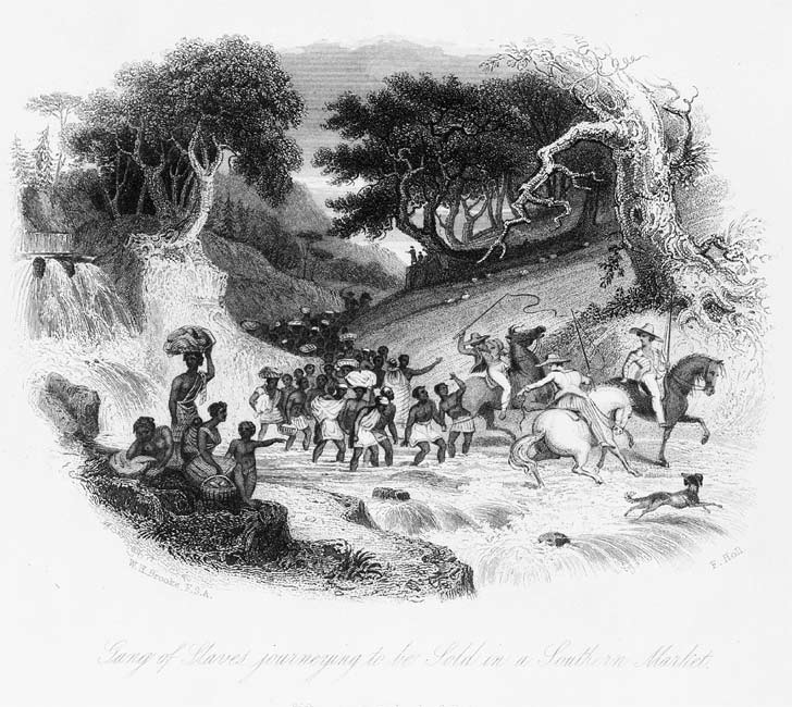 Slaves driven to a southern market, 1842