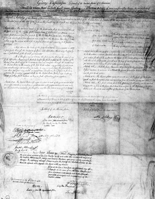 Secret articles from the Treaty of New York, 1790